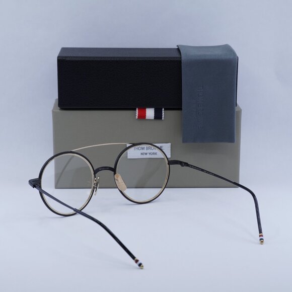 Final Price! Thom Browne TB108 ABLKGLD50 Black/Gold Eyeglasses 50mm - Picture 5 of 10
